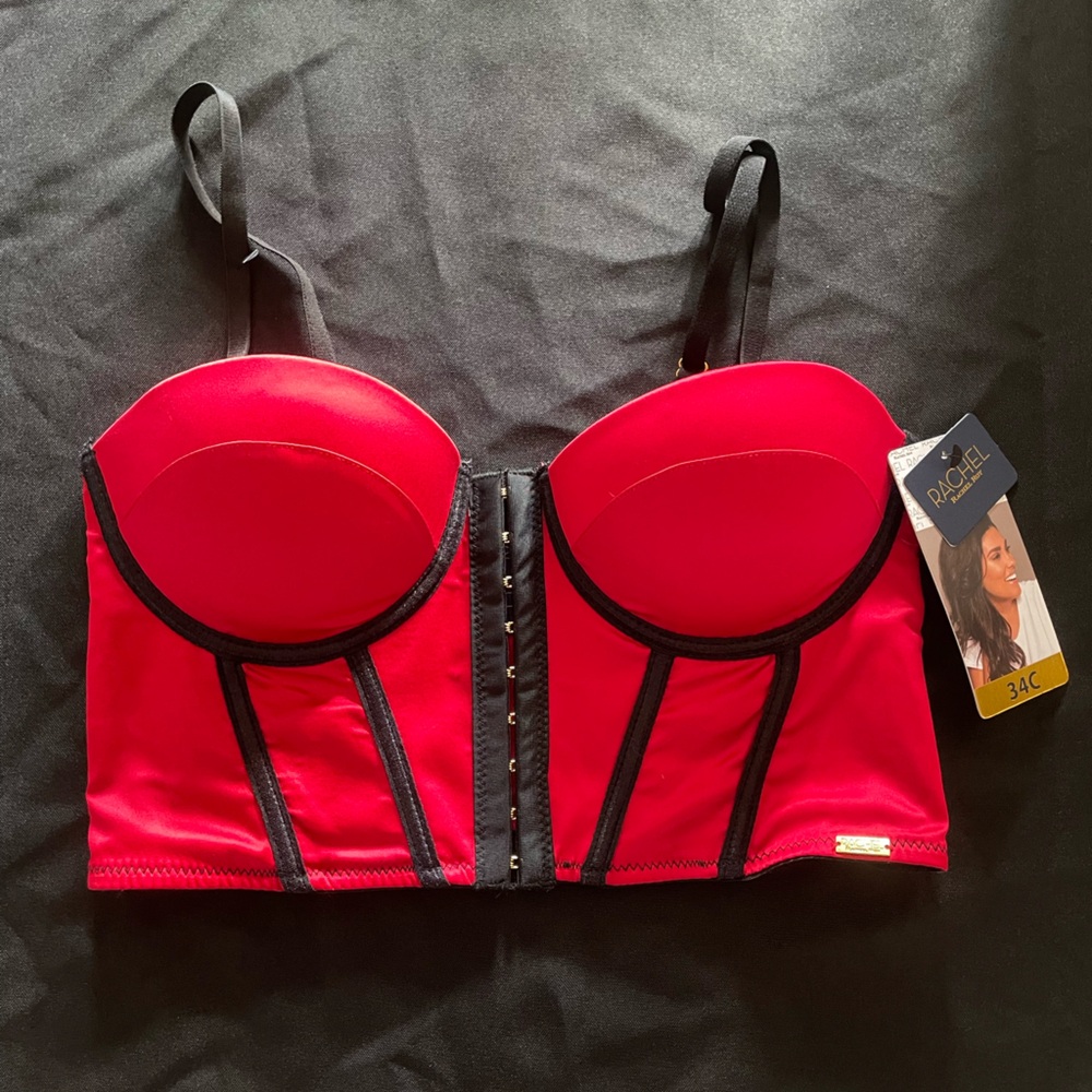 34 C corset top red